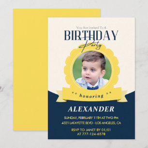 Invitation d'anniversaire 3 ans pour enfants Moder