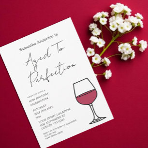 Invitation d'anniversaire 40 ans Aged To Perfectio