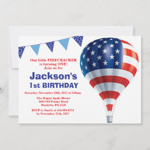 Invitation d'anniversaire 4 juillet