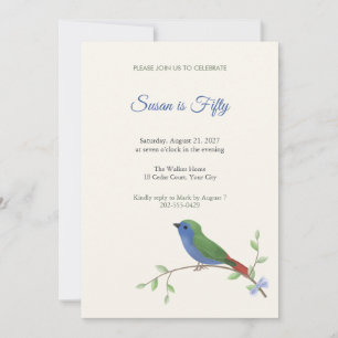 Invitation d'anniversaire 50 ans de Parrotfinch So