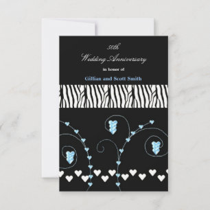 Invitation d'anniversaire 50 ans en Imprimé Animal
