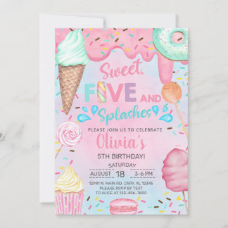 Invitation d'anniversaire 5 ans pour une fille dou