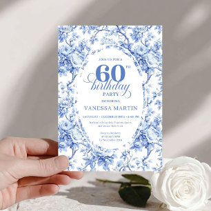 Invitation d'anniversaire 60 ans Pretty Dusty Blue