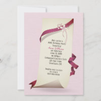 Invitation d'anniversaire 80 ans en papier enroulé