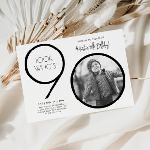 Invitation d'anniversaire 90 ans Photo Moderne