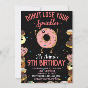 Invitation d'anniversaire 9 ans pour filles Ne per