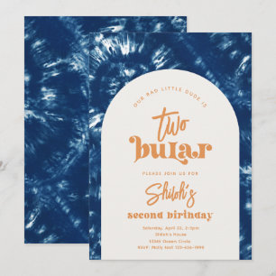 Invitation d'anniversaire à deux ans   Surf garçon