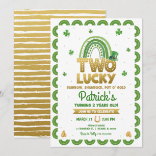 Invitation d'anniversaire à deux chanceux St Patri