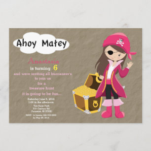 Invitation d'anniversaire à la chasse au trésor de