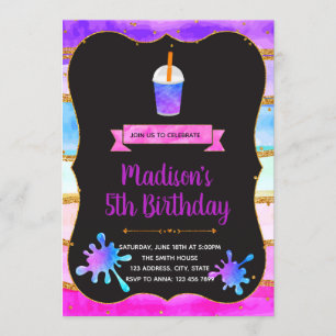 Invitation d'anniversaire à la crème onctueuse et 