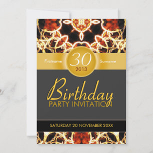Invitation d'anniversaire à la fête du feu à Hawaï