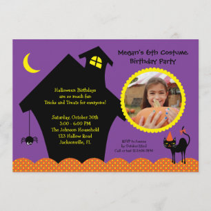 Invitation d'anniversaire à la maison halloween
