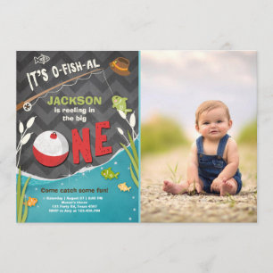 Invitation d'anniversaire à la pêche du poisson-al