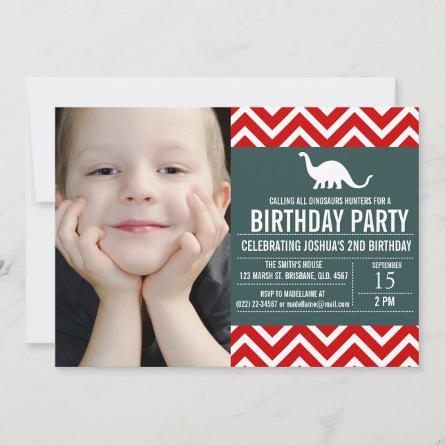 Invitation d'anniversaire à la photo d'Animal Chev (Devant)
