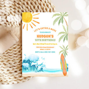Invitation d'anniversaire à la plage