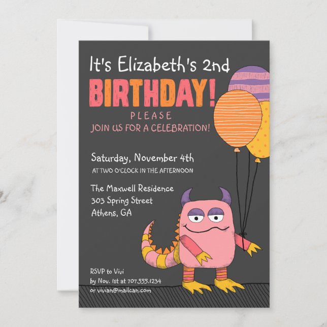 Invitation d'anniversaire à notre petite histoire  (Devant)
