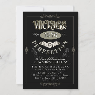 Invitation d'anniversaire à thème whiskey vintage