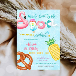 Invitation d'anniversaire à une fête au bord de la