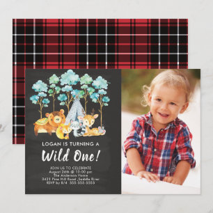 Invitation d'anniversaire à Woodland Wild One