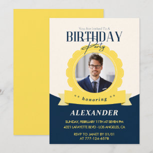Invitation d'anniversaire adulte 55 ans Moderne