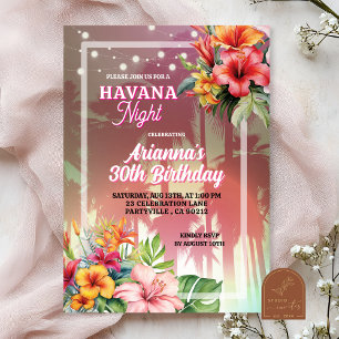 Invitation d'anniversaire adulte pour une nuit à L