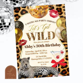 Invitation d'anniversaire adulte sauvage pour tous