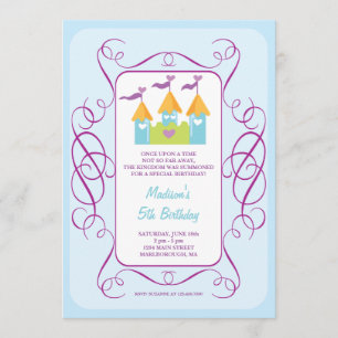 Invitation d'anniversaire au château de Rapunzel