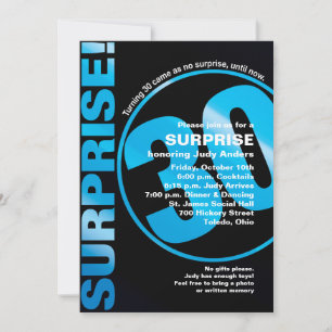 Invitation d'anniversaire audacieuse surprise - 30