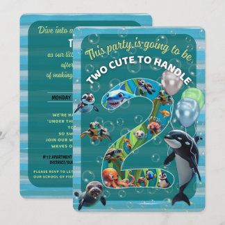 Invitation d'anniversaire aux coins arrondis 2 Cut