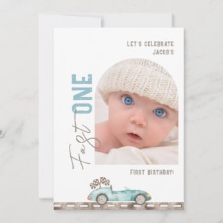 Invitation d'anniversaire avec photo de voiture de