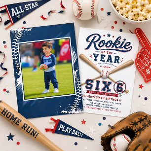 Invitation d'anniversaire Baseball Recrue de l'ann