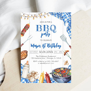 Invitation d'anniversaire BBQ pour enfants