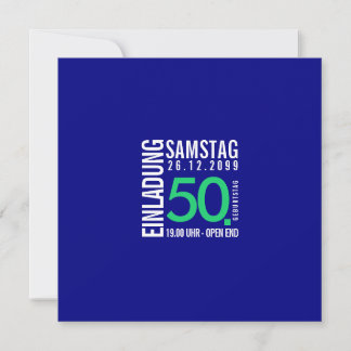 Invitation d'anniversaire (bleu ou couleurs person