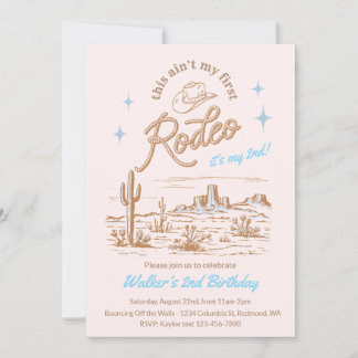 Invitation d'anniversaire Blue Ain't My First Rode