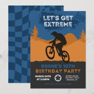 Invitation d'anniversaire BMX Invitation à vélo