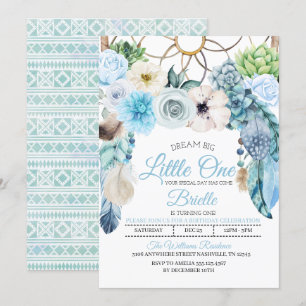 Invitation d'anniversaire Boho Dreamcatcher Little
