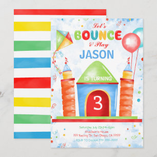 Invitation d'anniversaire Boy Bounce