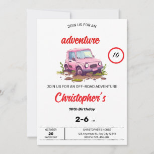 Invitation d'anniversaire Buggy Adventure