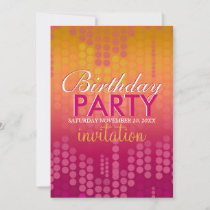 Invitation d'anniversaire Candy Pink Bokeh Sparkle