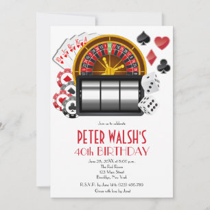 Invitation d'anniversaire Casino Las Vegas