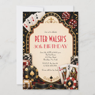 Invitation d'anniversaire Casino Las Vegas