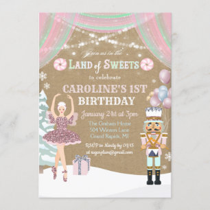 Invitation d'anniversaire Casse-Noisette Sugar Plu