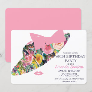 Invitation d'anniversaire chapeau floral - TOUT ÂG