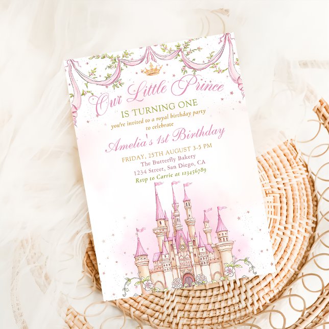 Invitation d'anniversaire Château Princesse Conte  (Créateur téléchargé)
