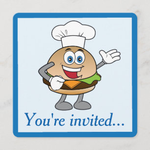 Invitation d'anniversaire Cheeseburger