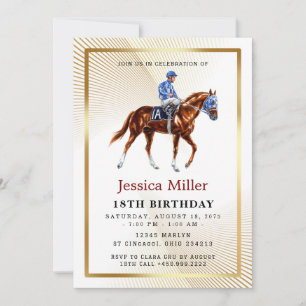 Invitation d'anniversaire Cheval Élégant