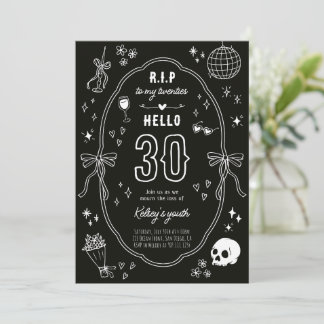 Invitation d'anniversaire Chic Gothique pour mes 2