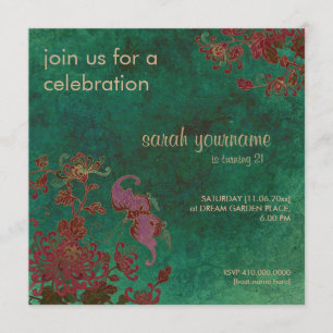 Invitation d'anniversaire Chrysanthemum Garden
