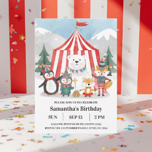Invitation d'anniversaire Cirque d'Hiver   Manchot
