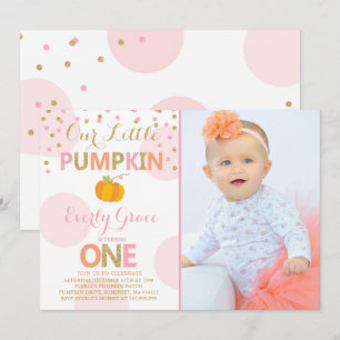 Invitation d'anniversaire Citrouille Citrouille d'